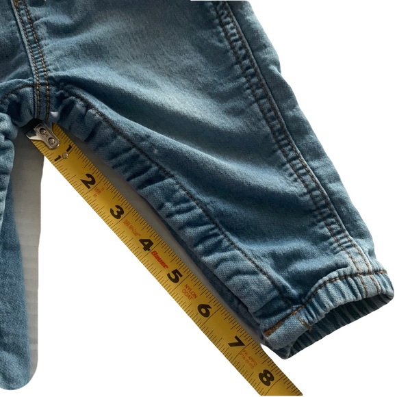 🍭3/$15 Oshkosh B’Gosh Baby Knit-Like Denim Overalls-9months - Picture 16 of 16